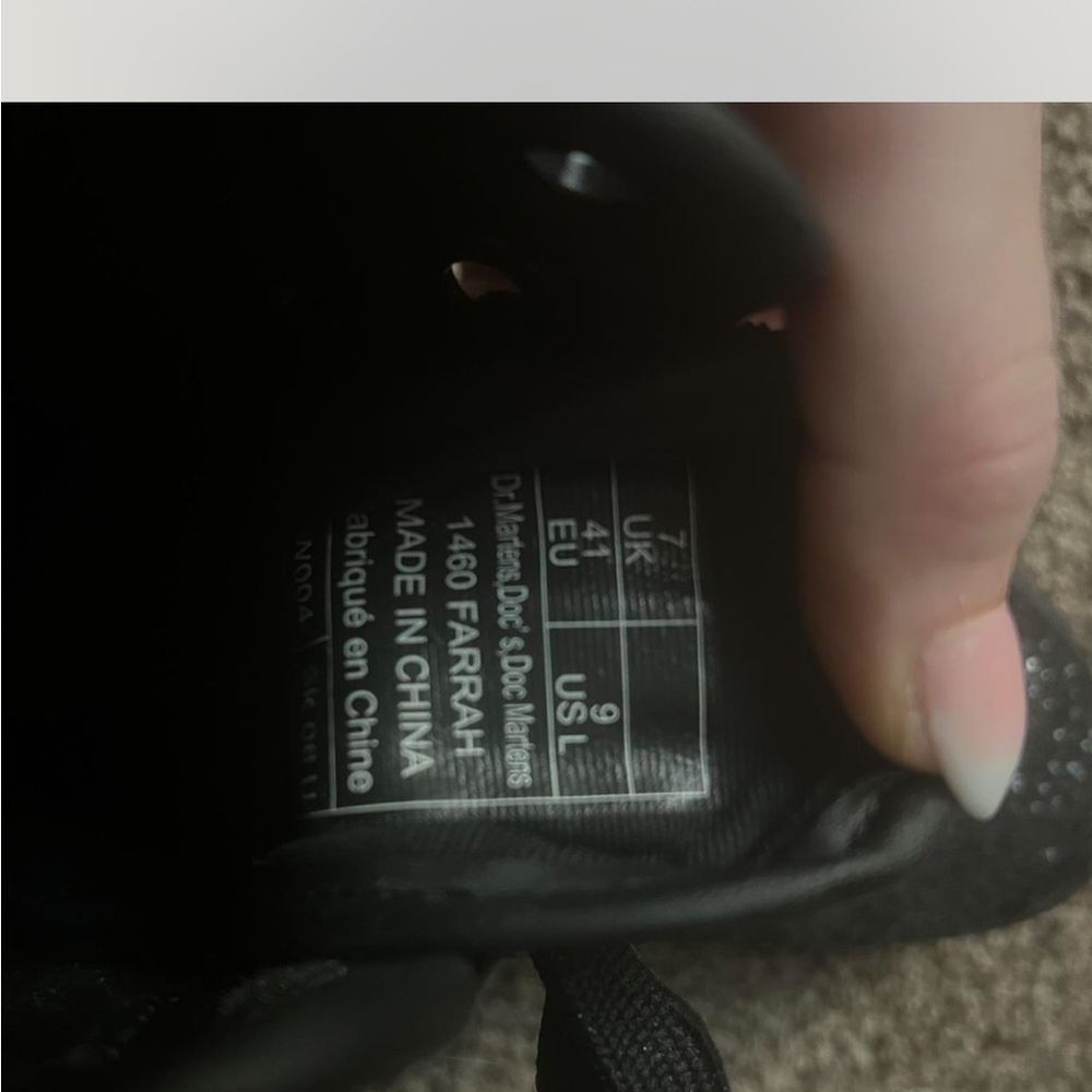 Dr. Martens Black Glitter Combat Boots - Picture 5 of 5